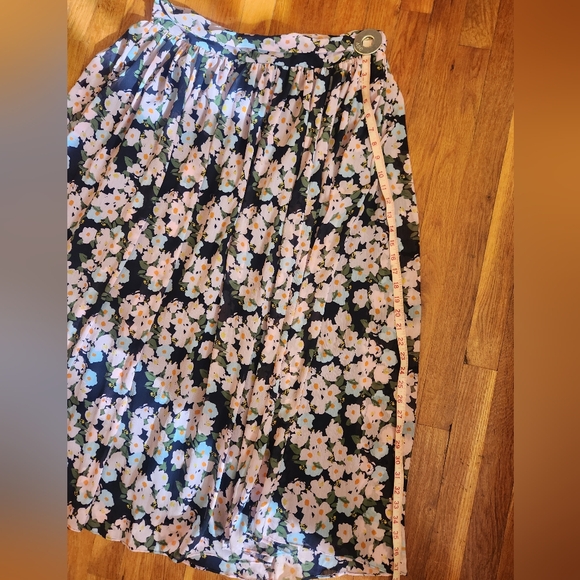 J. Crew Women's Size 16 Floral Chiffon Maxi Skirt with Pockets EUC - Picture 6 of 8